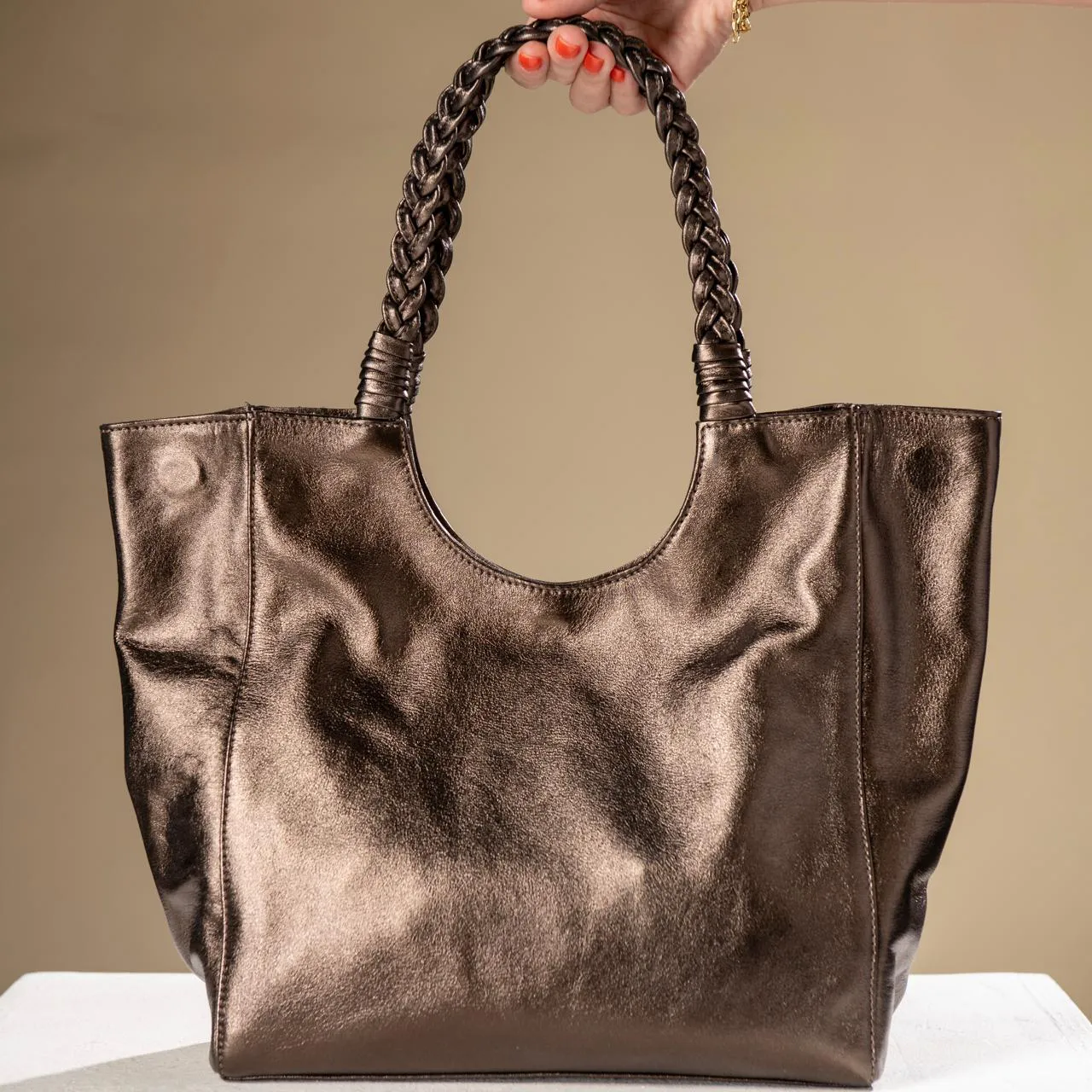 NEW TOTE metal grey