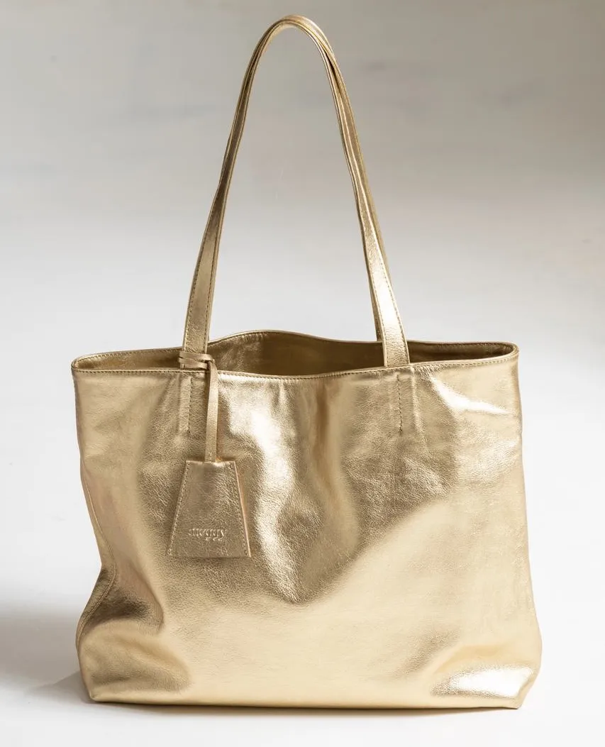 SHOPPING BAG GOLD